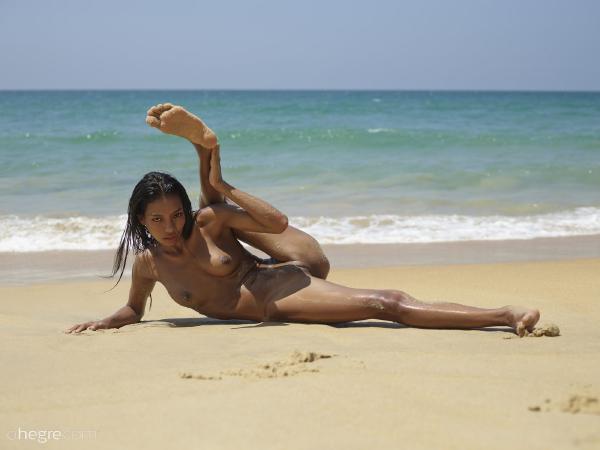 Chloe naked beach acrobatics #29