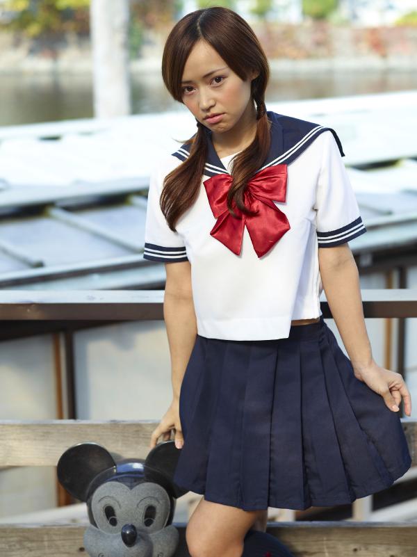 Mayuko Japanese school uniform #14